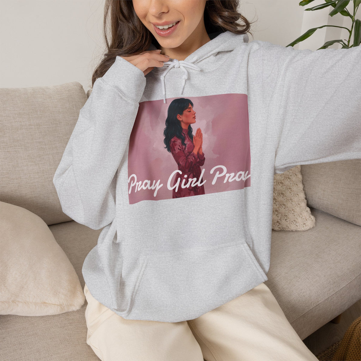 Pray Girl Prayer Hoodie | Faith Graphic Sweatshirt (4 Colors Available)