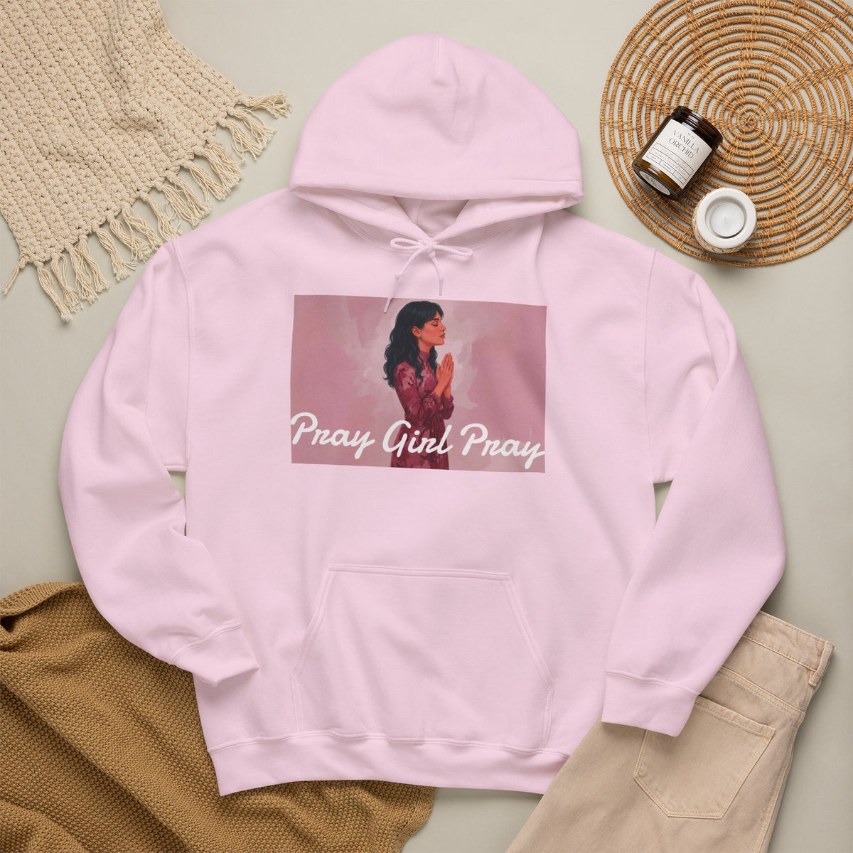 Pray Girl Prayer Hoodie | Faith Graphic Sweatshirt (4 Colors Available)