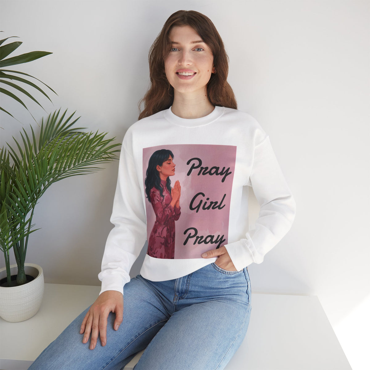 Pray Girl Pray Crewneck Sweatshirt (4 Colors Available)